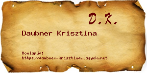 Daubner Krisztina névjegykártya