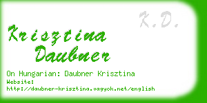 krisztina daubner business card